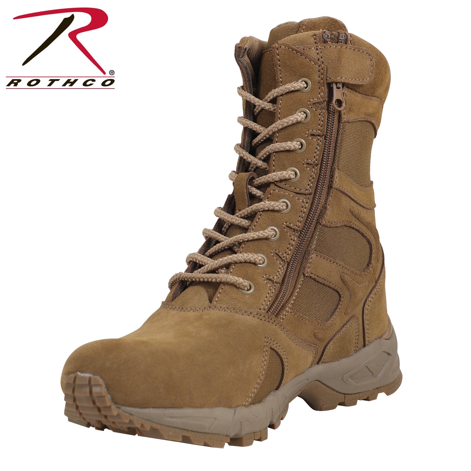 Rothco Forced Entry Deployment Boots With Side Zipper - 8 Inch LARSON TACTICAL SUPPLY