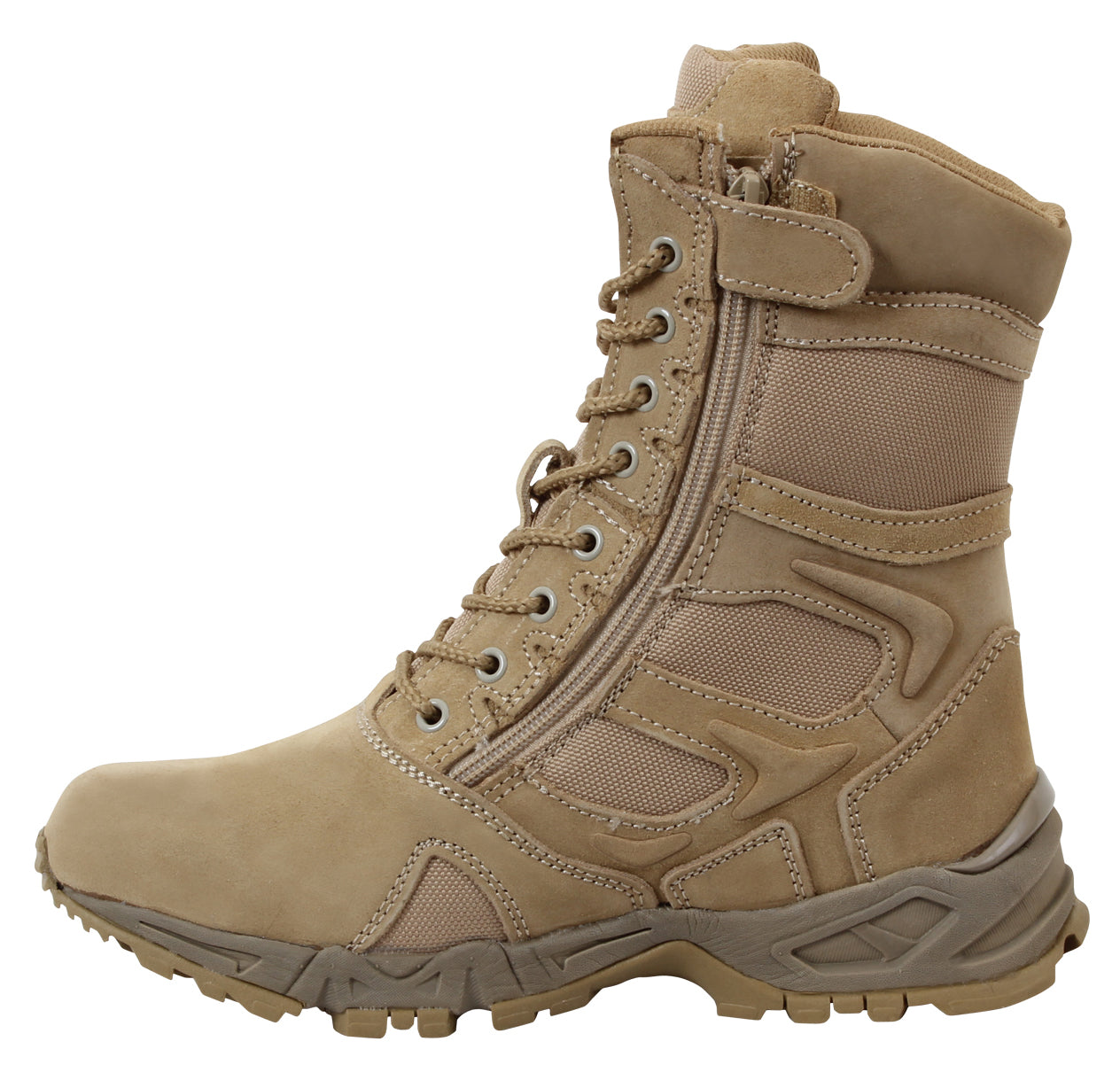 Rothco Forced Entry Deployment Boots With Side Zipper - 8 Inch LARSON TACTICAL SUPPLY