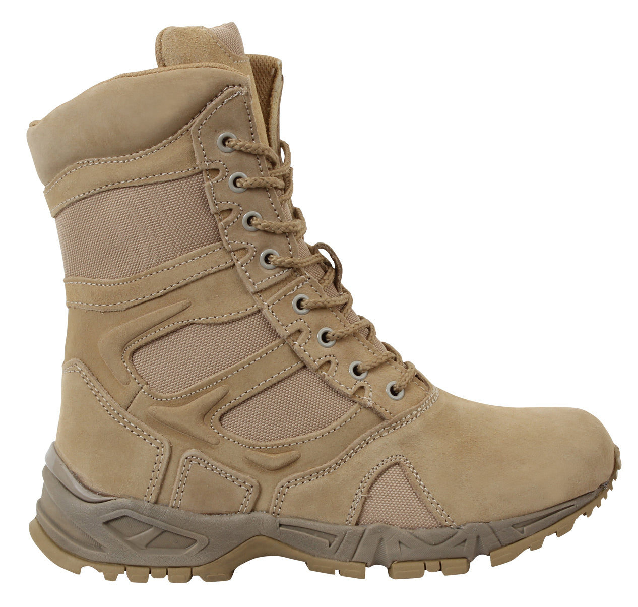Rothco Forced Entry Deployment Boots With Side Zipper - 8 Inch LARSON TACTICAL SUPPLY