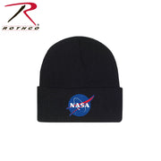 Rothco Deluxe NASA Meatball Logo Embroidered Watch Cap - Black LARSON TACTICAL SUPPLY