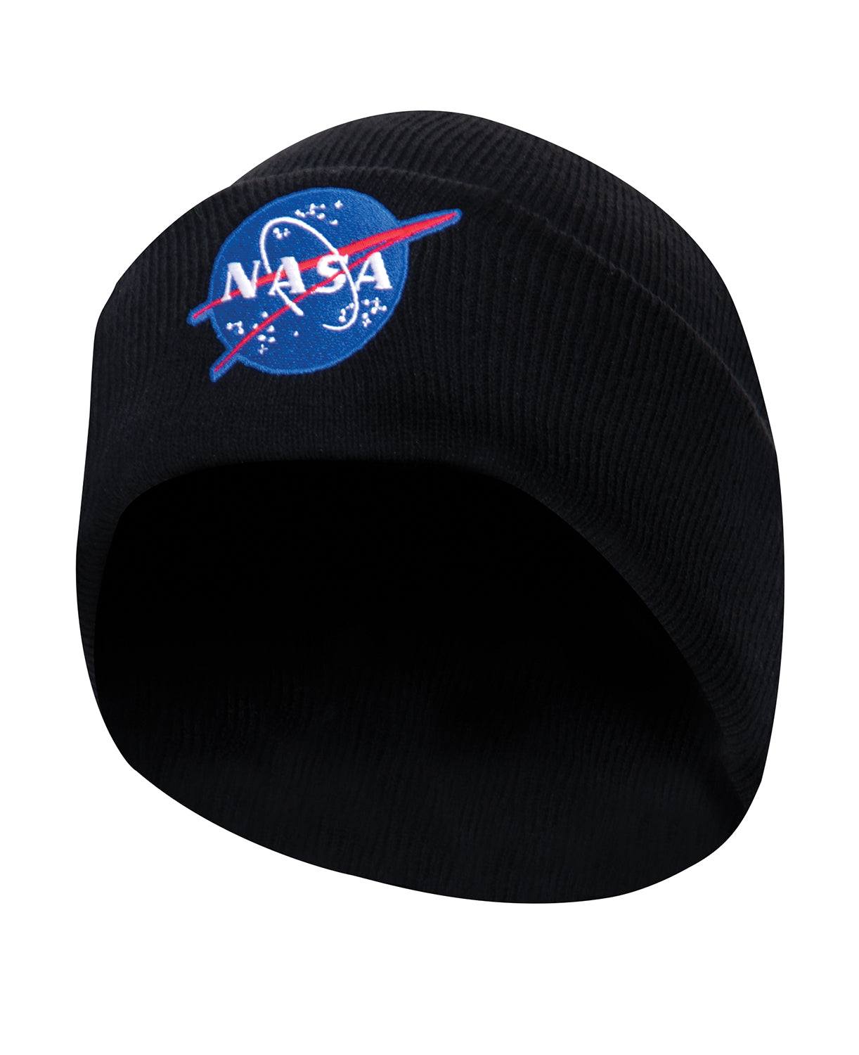 Rothco Deluxe NASA Meatball Logo Embroidered Watch Cap - Black LARSON TACTICAL SUPPLY