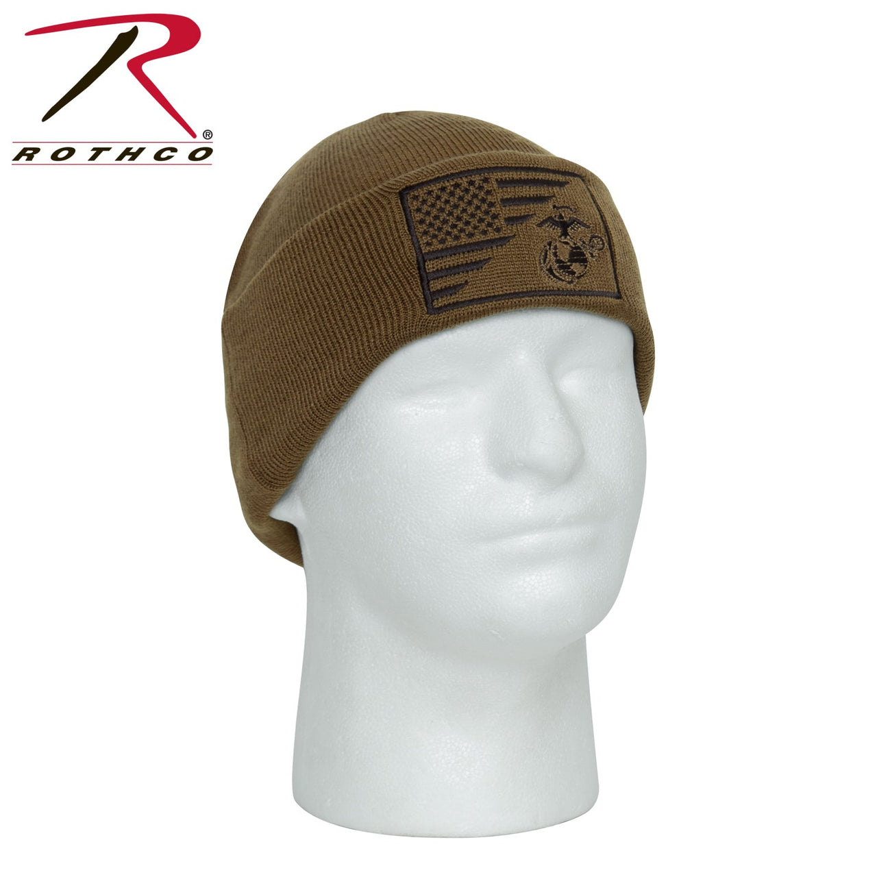 Rothco USMC Eagle, Globe and Anchor / US Flag Deluxe Fine Knit Watch Cap LARSON TACTICAL SUPPLY
