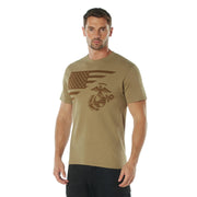 Rothco US Flag / USMC Eagle, Globe, & Anchor T Shirt LARSON TACTICAL SUPPLY