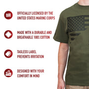 Rothco US Flag / USMC Eagle, Globe, & Anchor T Shirt LARSON TACTICAL SUPPLY