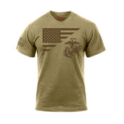 Rothco US Flag / USMC Eagle, Globe, & Anchor T Shirt LARSON TACTICAL SUPPLY