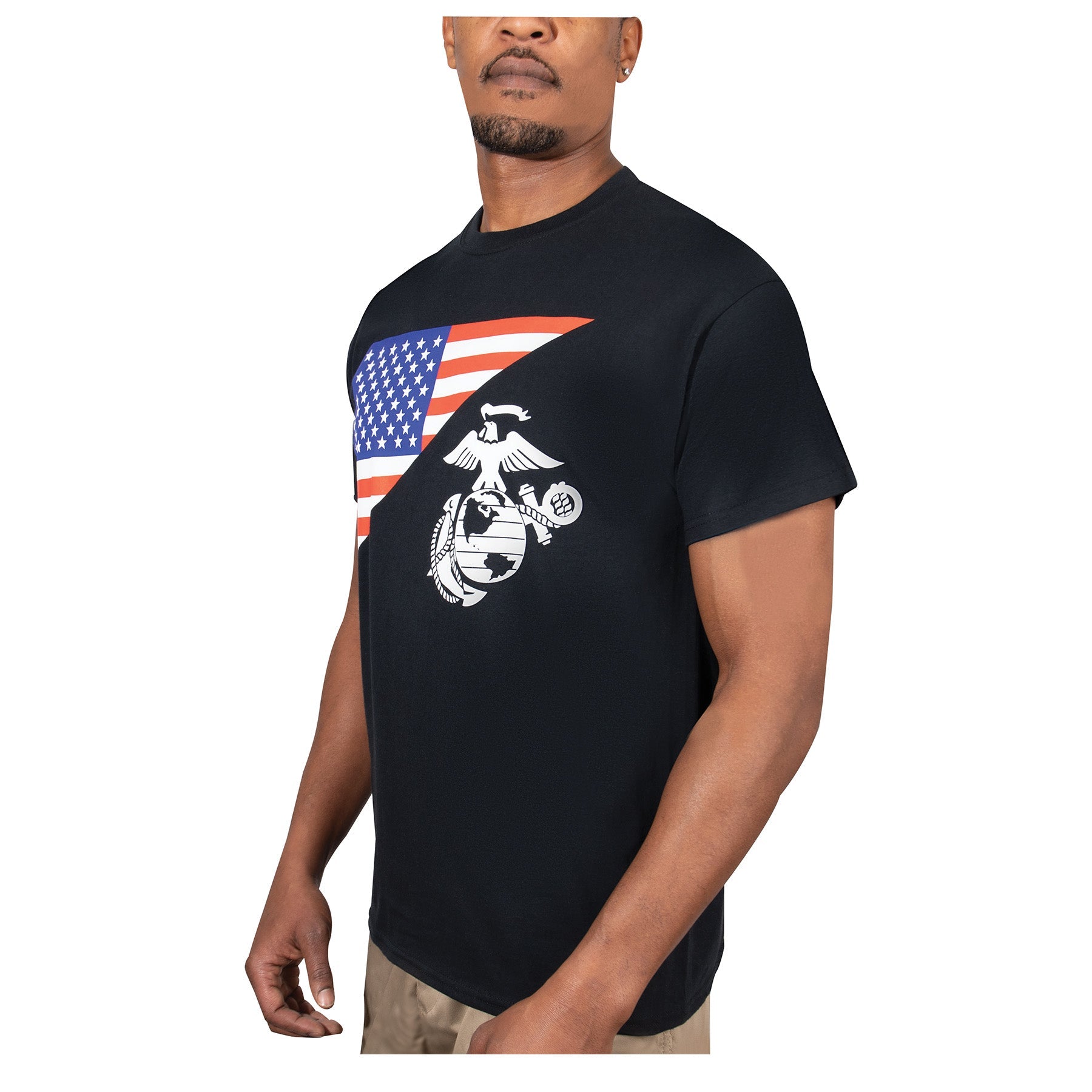 Rothco US Flag / USMC Eagle, Globe, & Anchor T Shirt LARSON TACTICAL SUPPLY