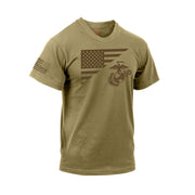 Rothco US Flag / USMC Eagle, Globe, & Anchor T Shirt LARSON TACTICAL SUPPLY