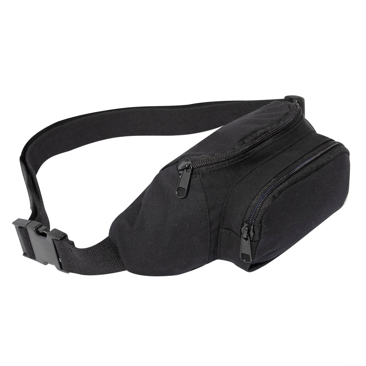 Rothco Canvas Crossbody Fanny Pack - Black LARSON TACTICAL SUPPLY