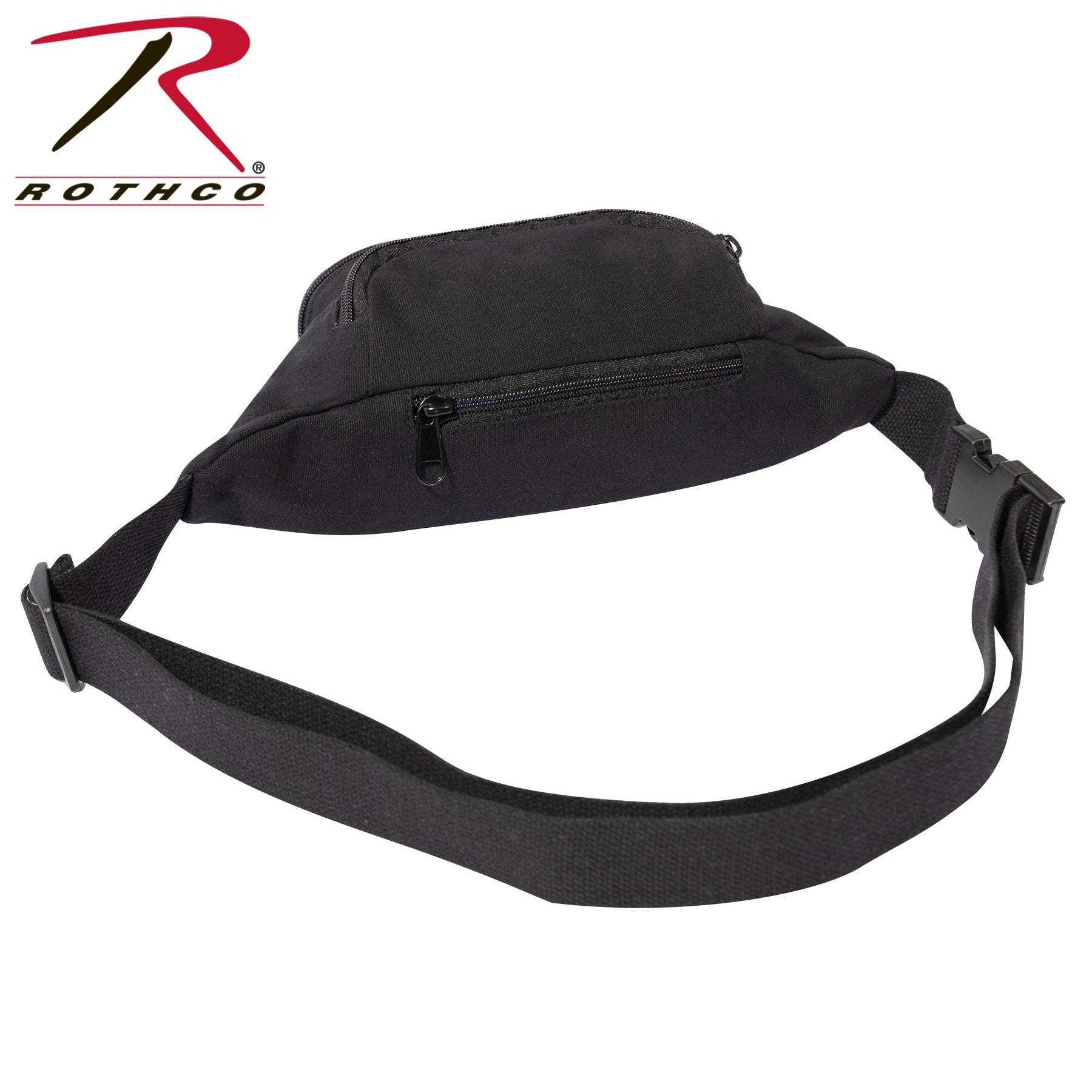 Rothco Canvas Crossbody Fanny Pack - Black LARSON TACTICAL SUPPLY