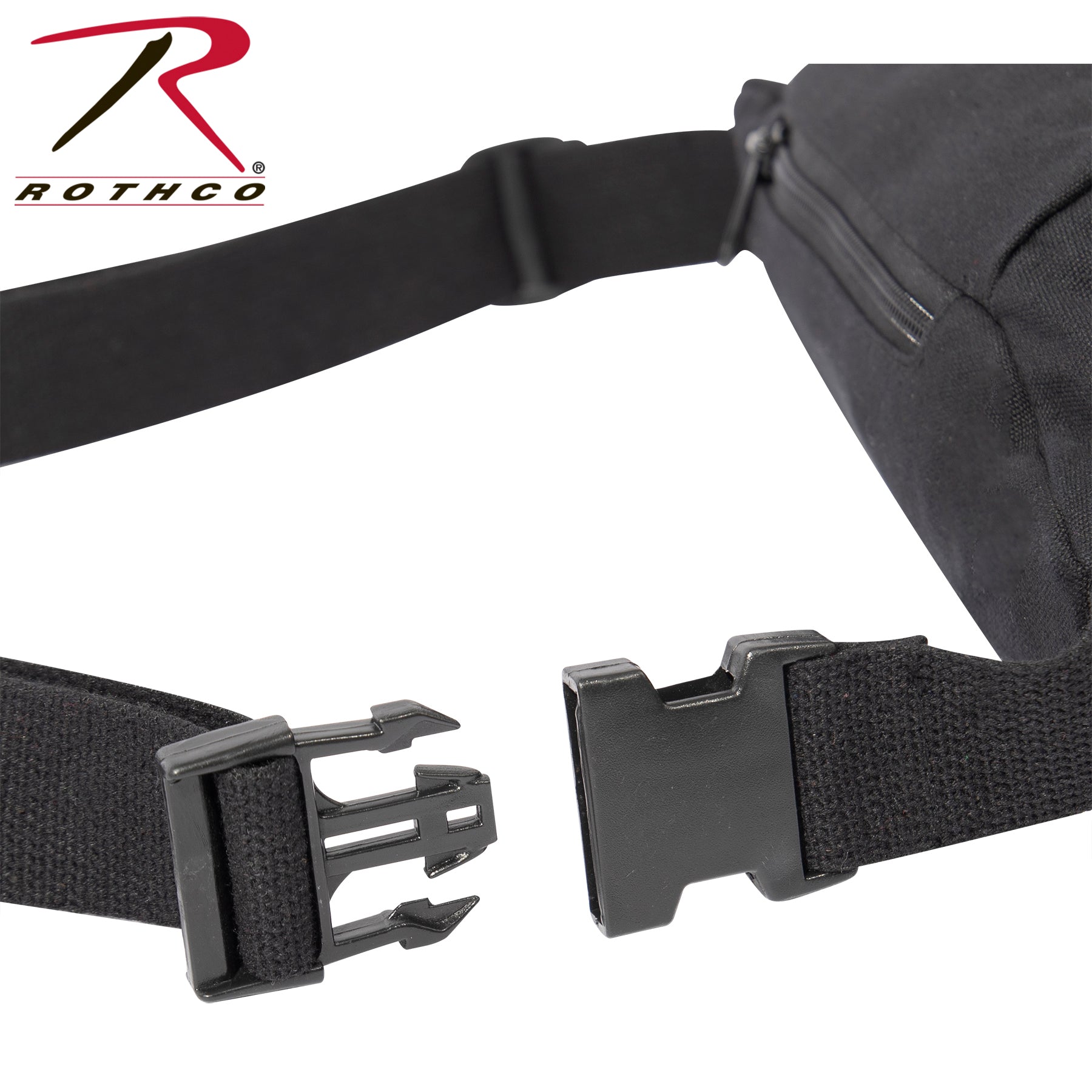 Rothco Canvas Crossbody Fanny Pack - Black LARSON TACTICAL SUPPLY