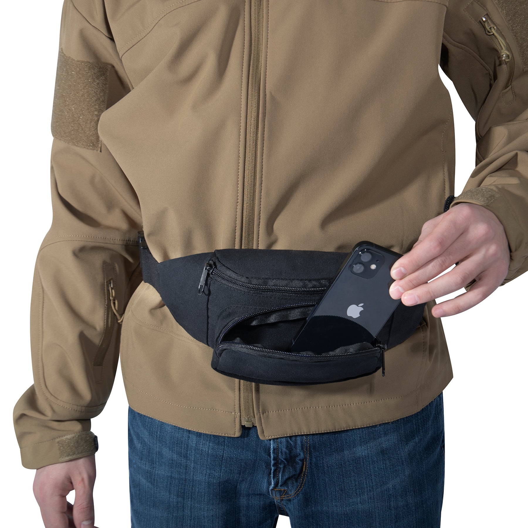 Rothco Canvas Crossbody Fanny Pack - Black LARSON TACTICAL SUPPLY