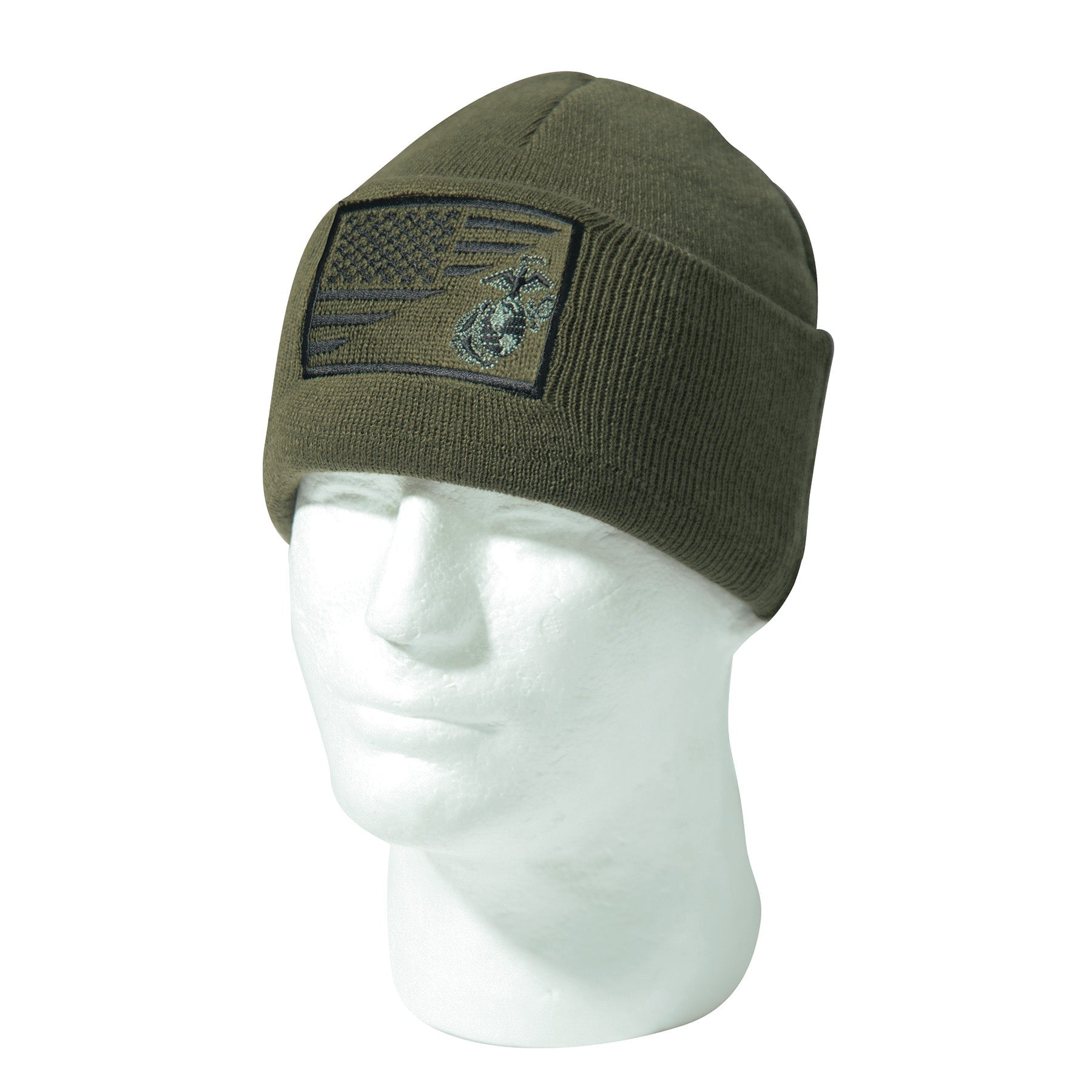 Rothco USMC Eagle, Globe and Anchor / US Flag Deluxe Fine Knit Watch Cap LARSON TACTICAL SUPPLY