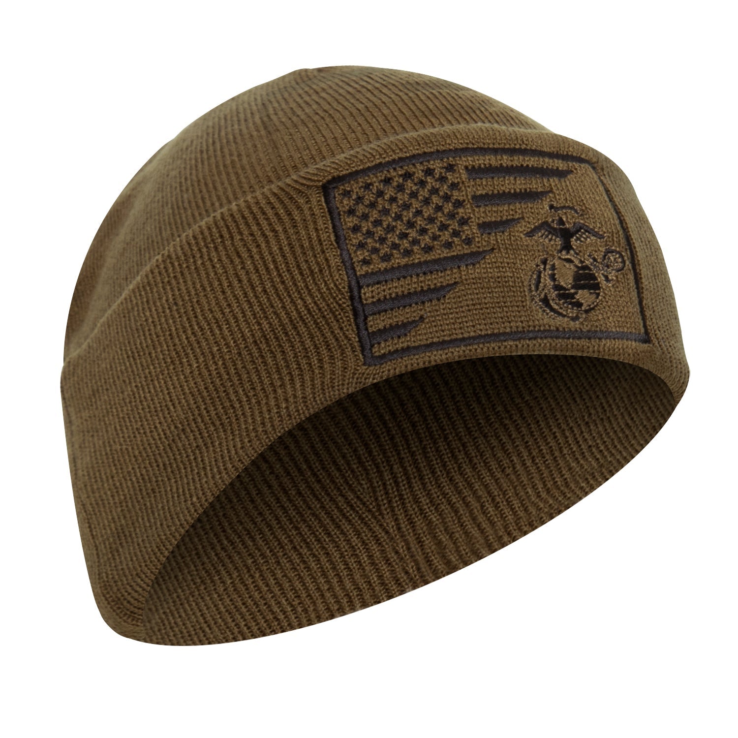 Rothco USMC Eagle, Globe and Anchor / US Flag Deluxe Fine Knit Watch Cap LARSON TACTICAL SUPPLY