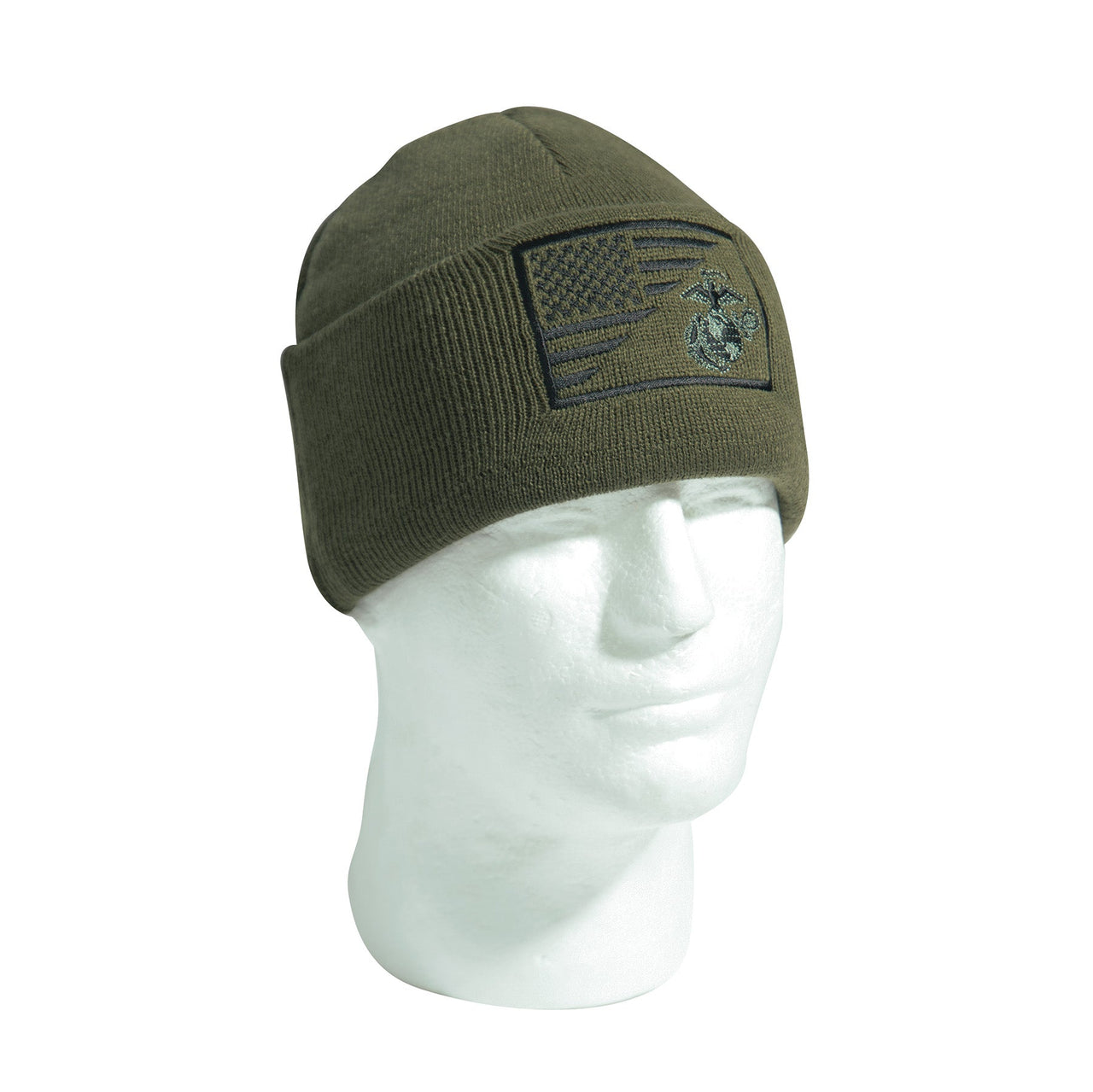 Rothco USMC Eagle, Globe and Anchor / US Flag Deluxe Fine Knit Watch Cap LARSON TACTICAL SUPPLY