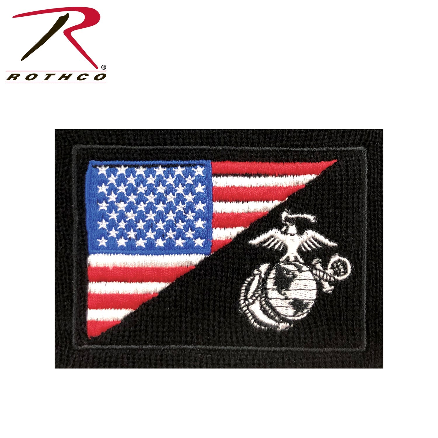 Rothco USMC Eagle, Globe and Anchor / US Flag Deluxe Fine Knit Watch Cap LARSON TACTICAL SUPPLY