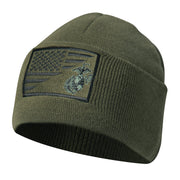 Rothco USMC Eagle, Globe and Anchor / US Flag Deluxe Fine Knit Watch Cap LARSON TACTICAL SUPPLY