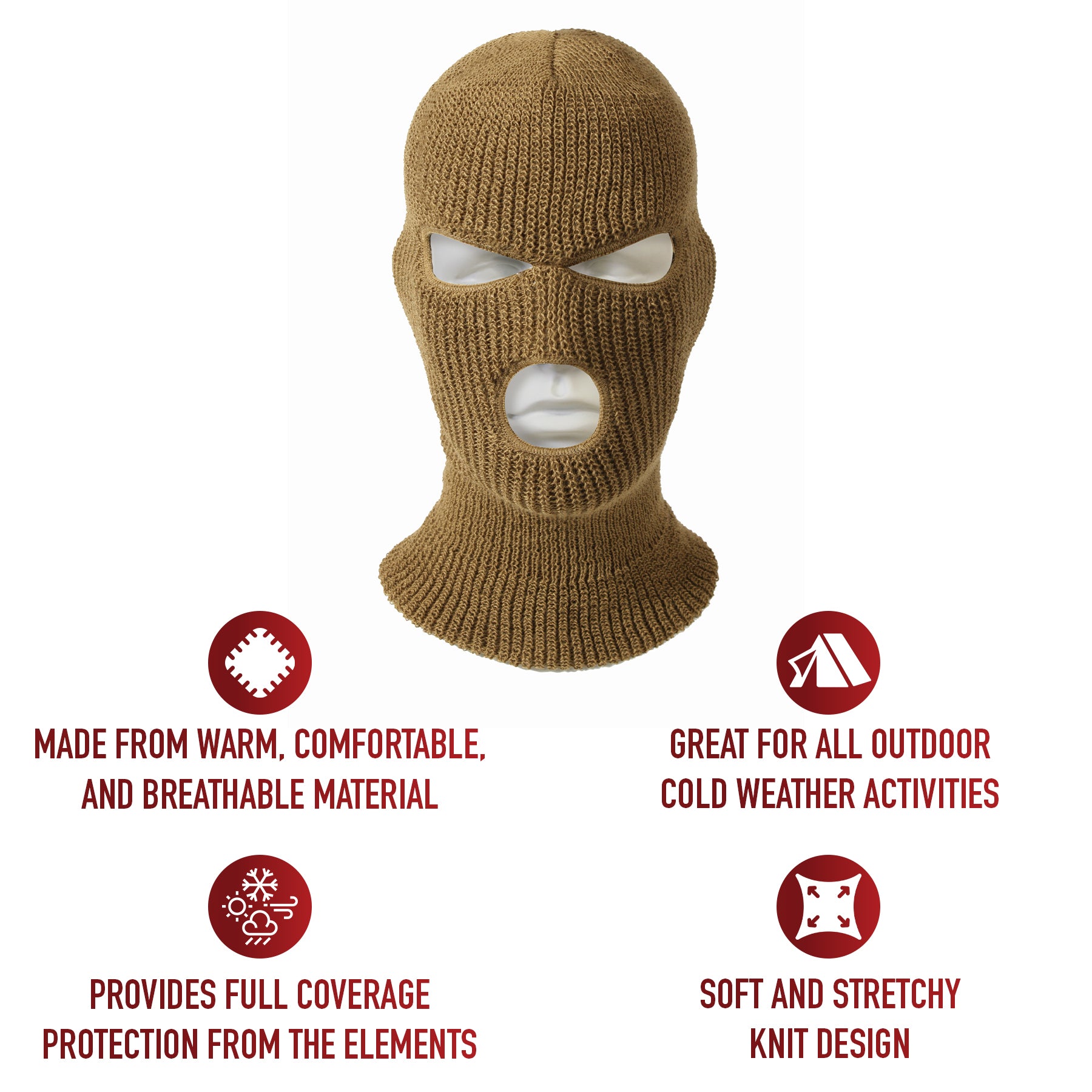 Rothco 3 Hole Face Mask LARSON TACTICAL SUPPLY