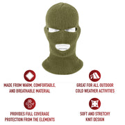 Rothco 3 Hole Face Mask LARSON TACTICAL SUPPLY