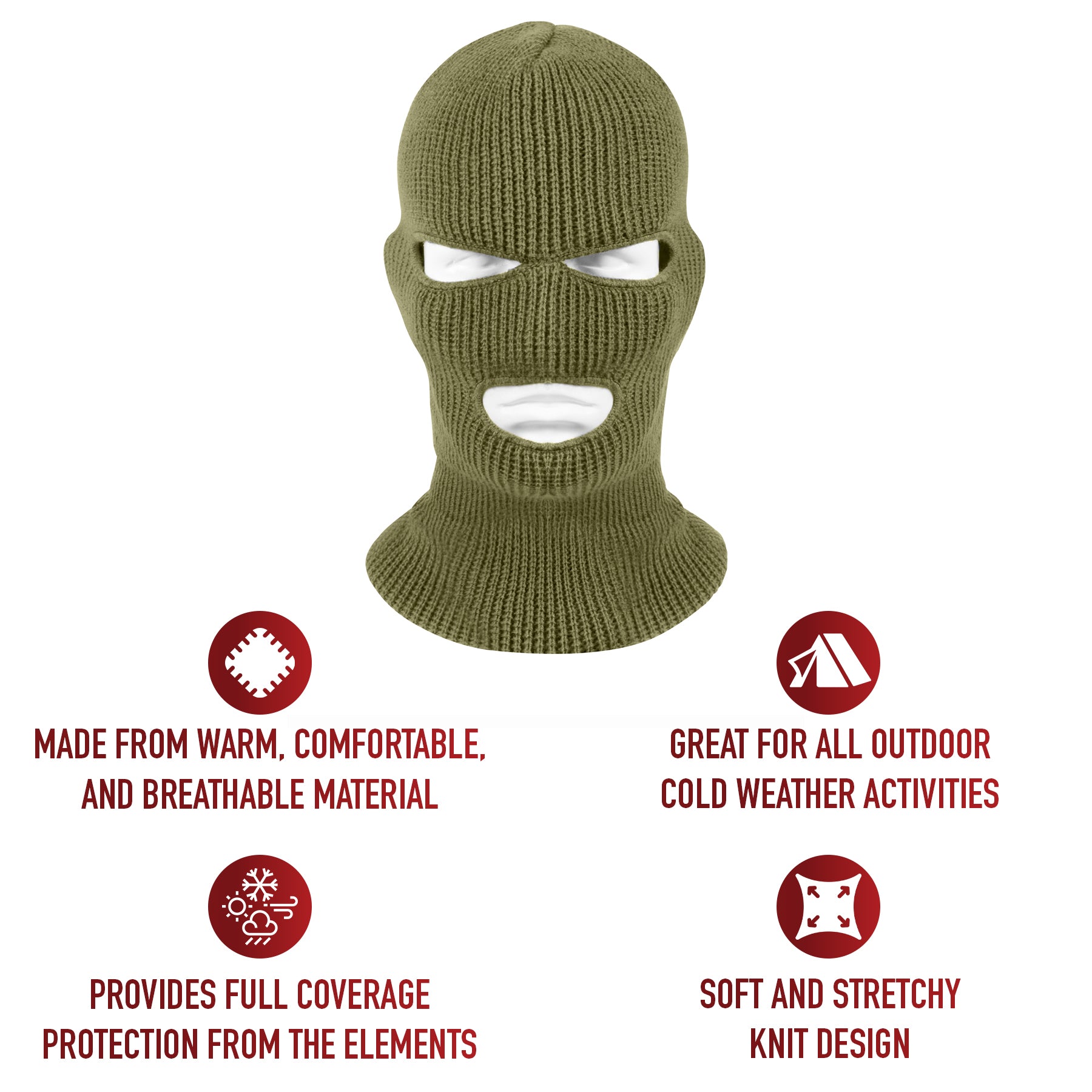 Rothco 3 Hole Face Mask LARSON TACTICAL SUPPLY