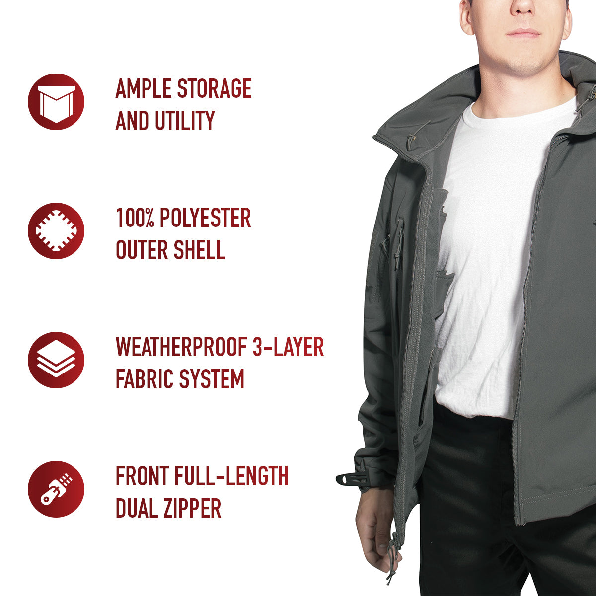 Rothco Concealed Carry Soft Shell Jacket LARSON TACTICAL SUPPLY