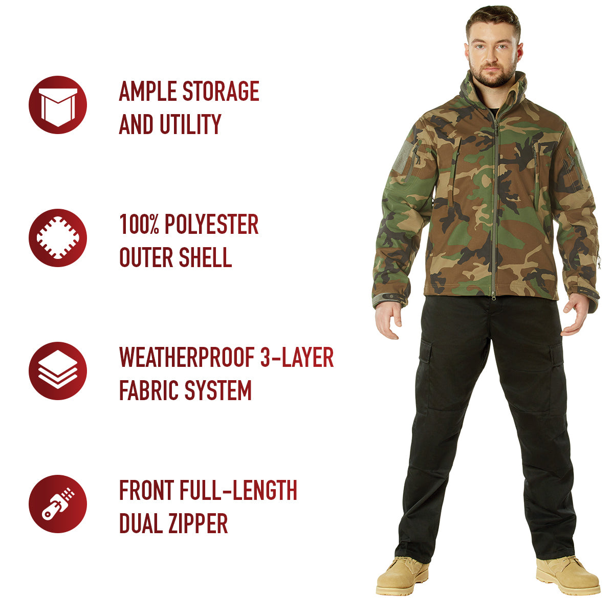 Rothco Concealed Carry Soft Shell Jacket LARSON TACTICAL SUPPLY