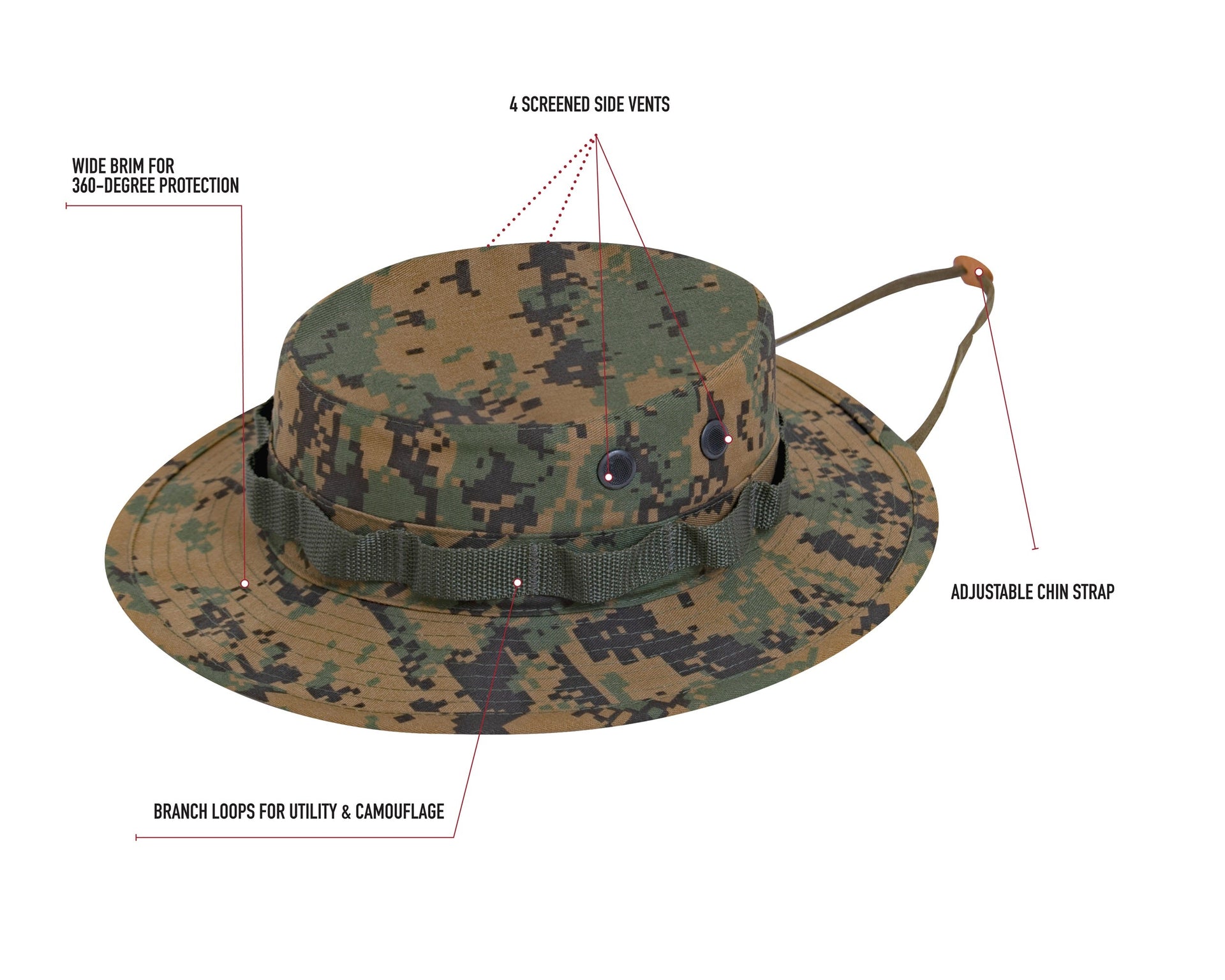 Rothco Digital Camo Boonie Hat LARSON TACTICAL SUPPLY