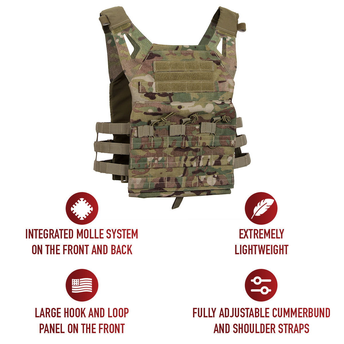 Rothco Lightweight Armor Plate Carrier Vest LARSON TACTICAL SUPPLY