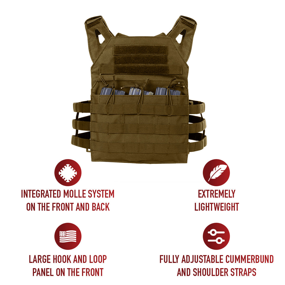 Rothco Lightweight Armor Plate Carrier Vest LARSON TACTICAL SUPPLY