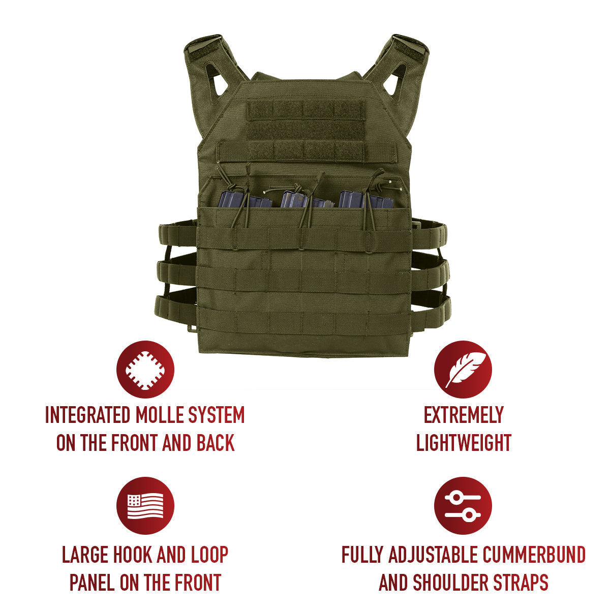 Rothco Lightweight Armor Plate Carrier Vest LARSON TACTICAL SUPPLY