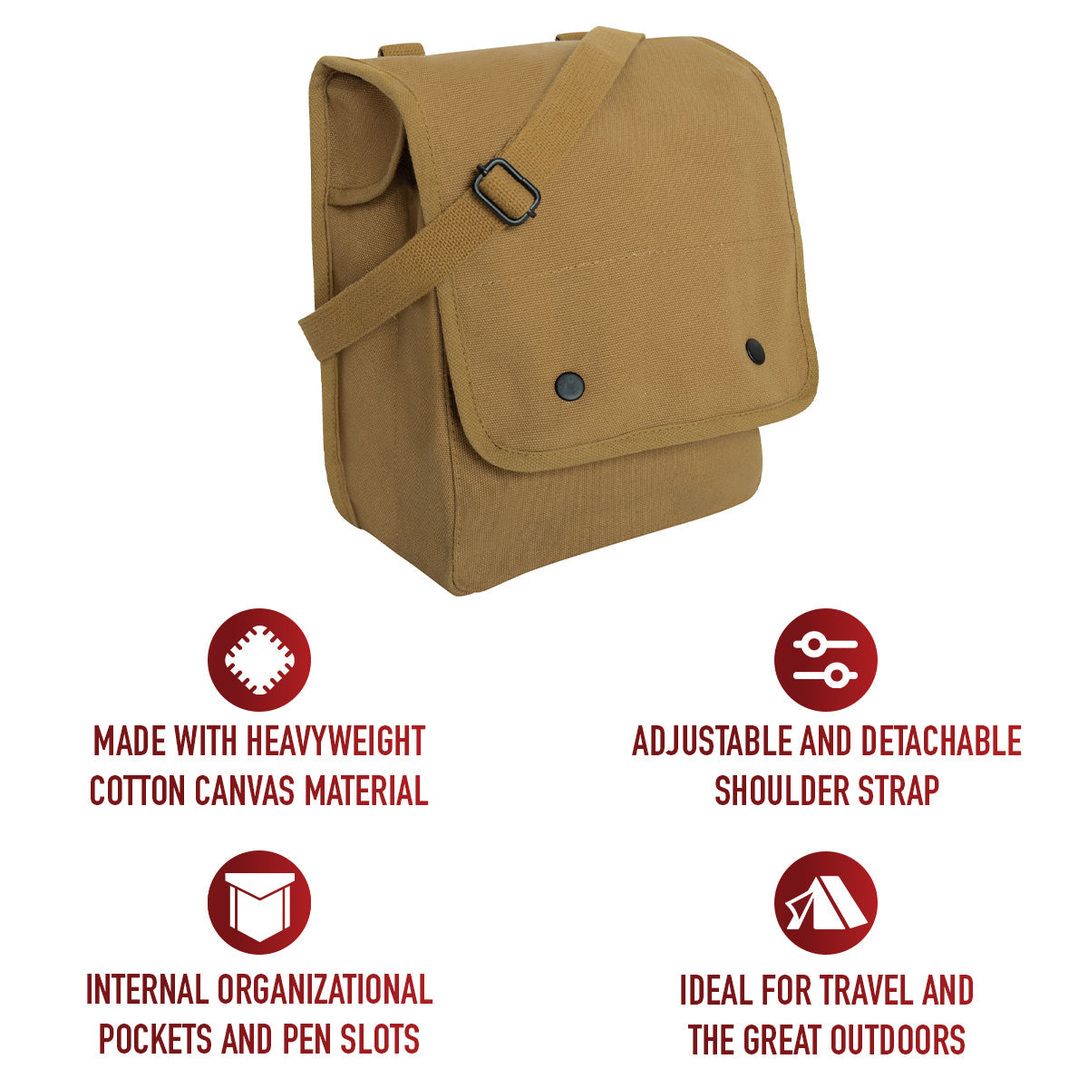 Rothco Canvas Map Case Shoulder Bag LARSON TACTICAL SUPPLY