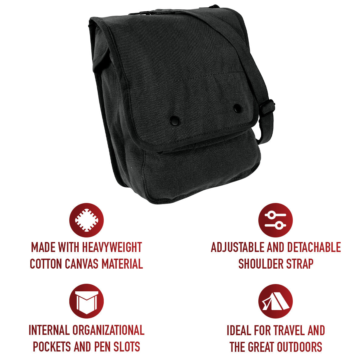 Rothco Canvas Map Case Shoulder Bag LARSON TACTICAL SUPPLY