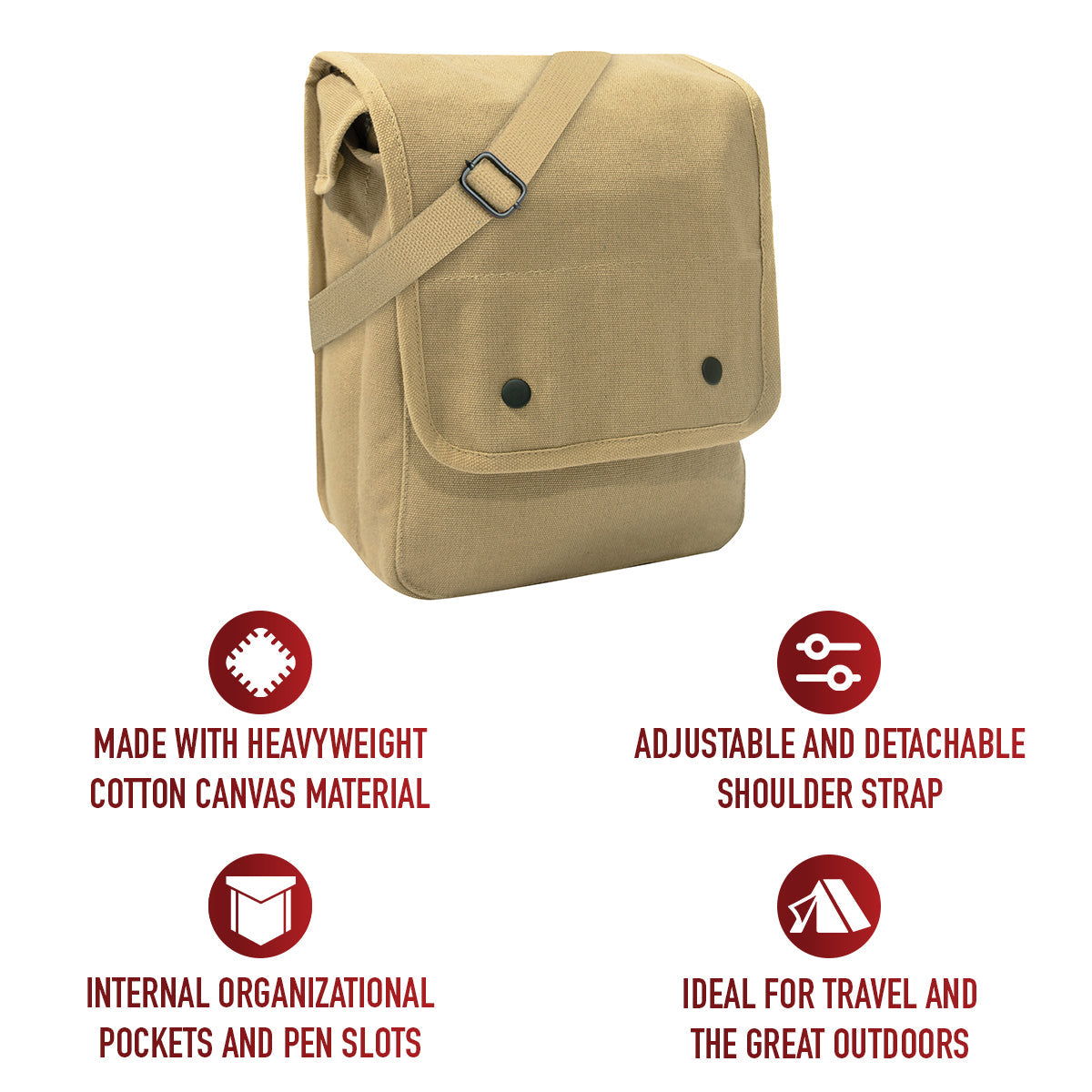 Rothco Canvas Map Case Shoulder Bag LARSON TACTICAL SUPPLY