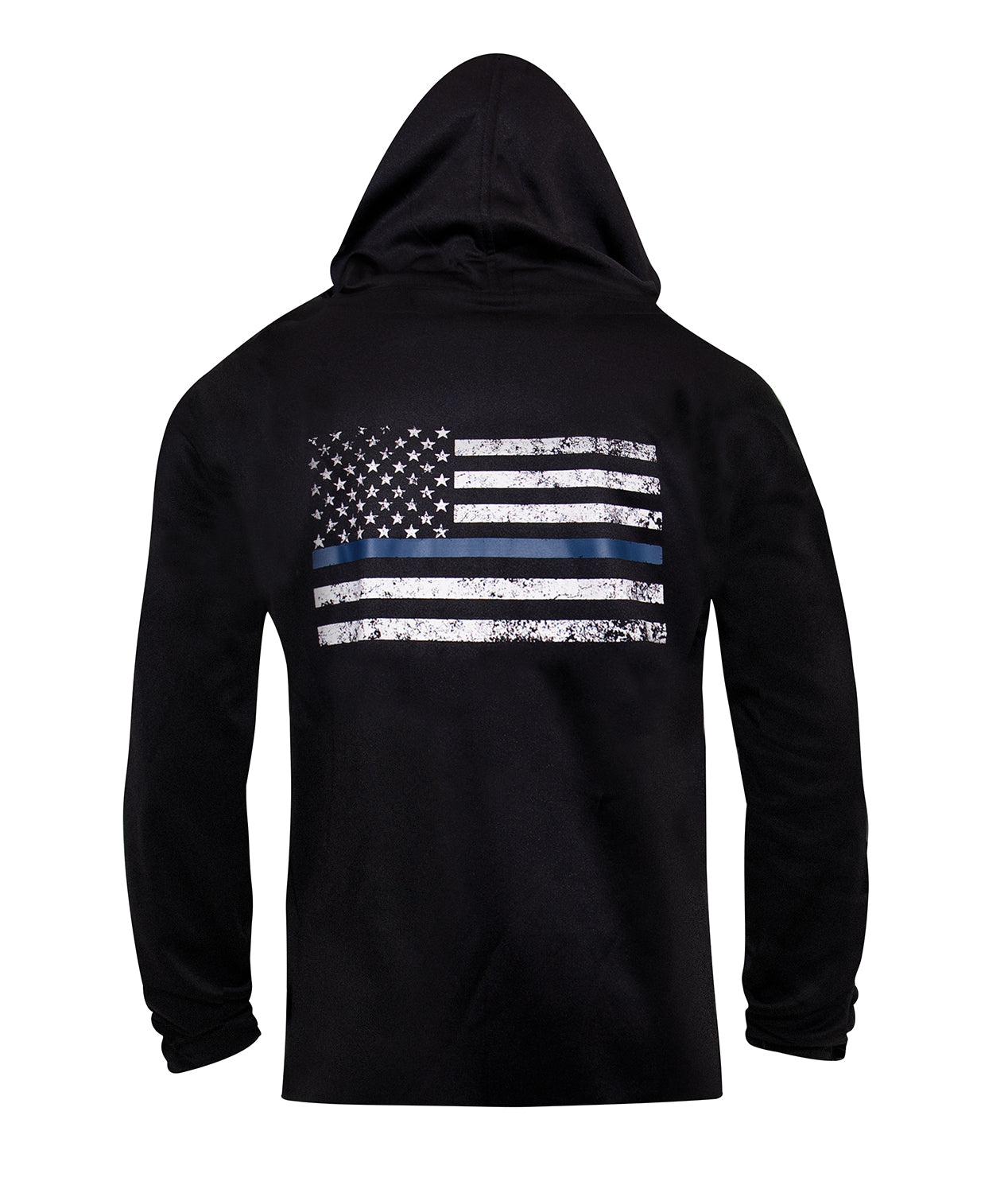 Rothco Thin Blue Line Concealed Carry Zippered Hoodie - Black LARSON TACTICAL SUPPLY
