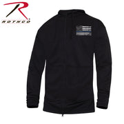 Rothco Thin Blue Line Concealed Carry Zippered Hoodie - Black LARSON TACTICAL SUPPLY