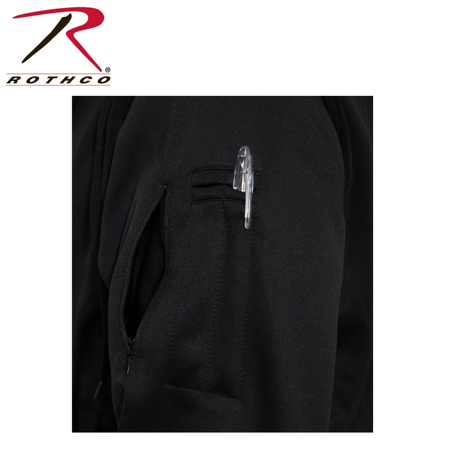 Rothco Thin Blue Line Concealed Carry Zippered Hoodie - Black LARSON TACTICAL SUPPLY