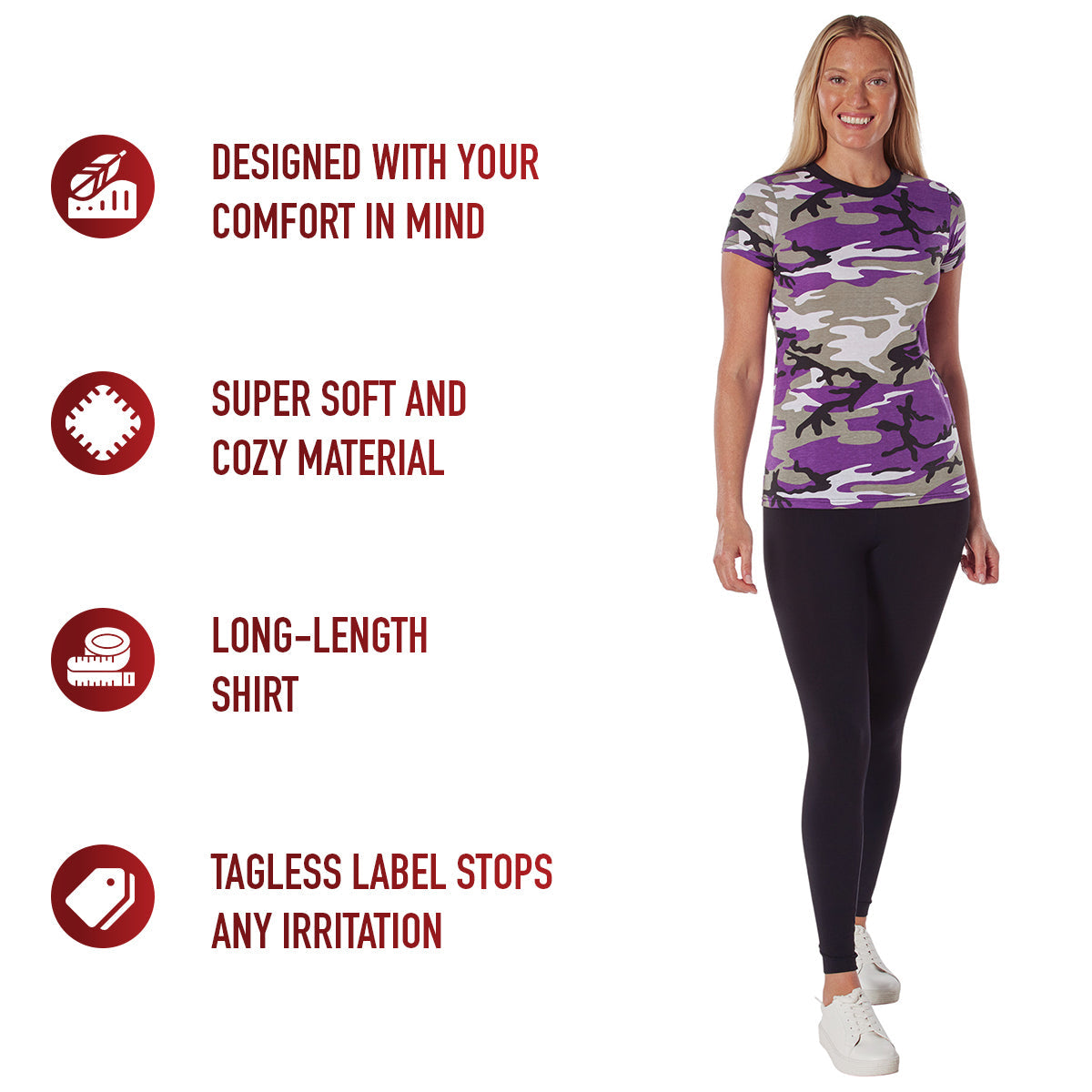 Rothco Womens Long Length Camo T-Shirt LARSON TACTICAL SUPPLY