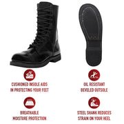 Rothco Leather Jump Boot - 10 Inch LARSON TACTICAL SUPPLY