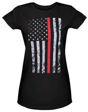 Rothco Womens Thin Red Line Longer T-Shirt LARSON TACTICAL SUPPLY