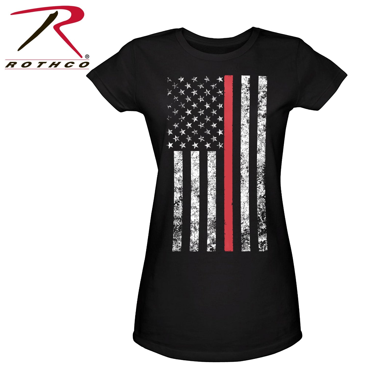 Rothco Womens Thin Red Line Longer T-Shirt LARSON TACTICAL SUPPLY