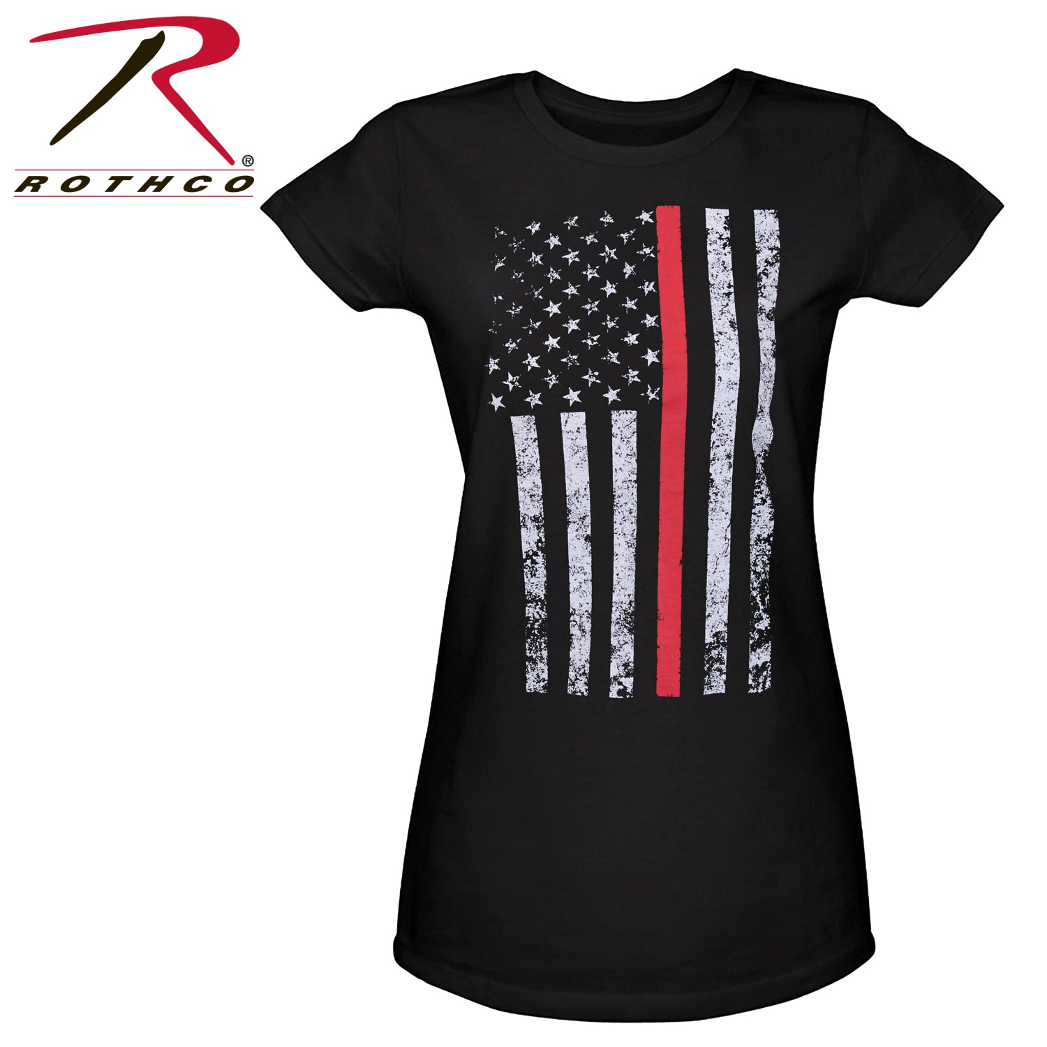 Rothco Womens Thin Red Line Longer T-Shirt LARSON TACTICAL SUPPLY