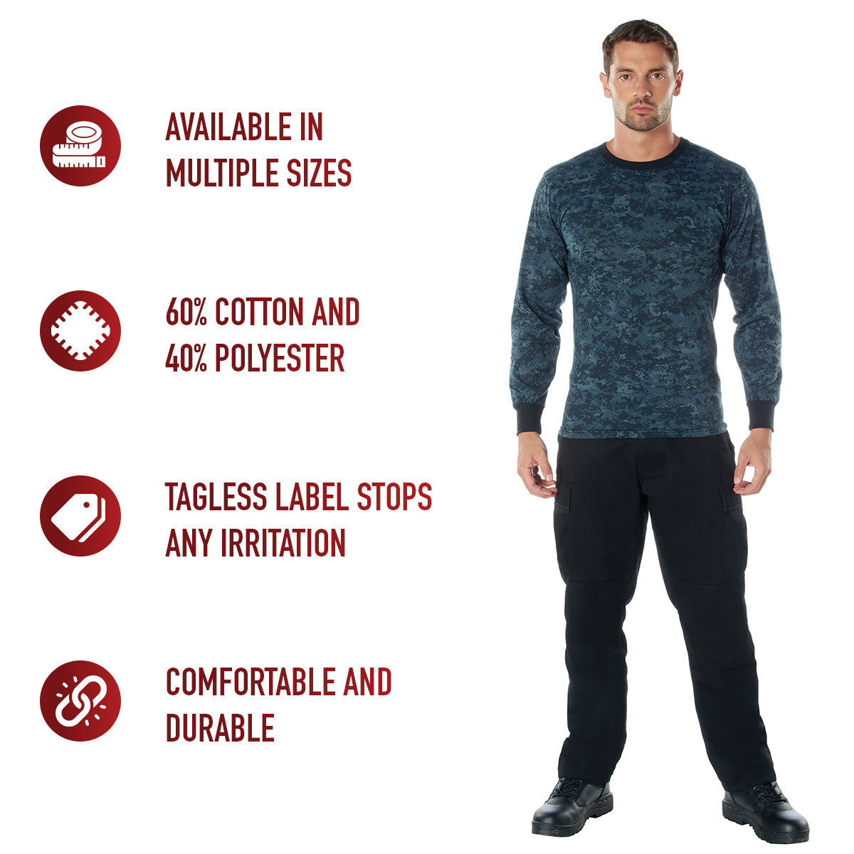 Rothco Long Sleeve Digital Camo T-Shirt LARSON TACTICAL SUPPLY