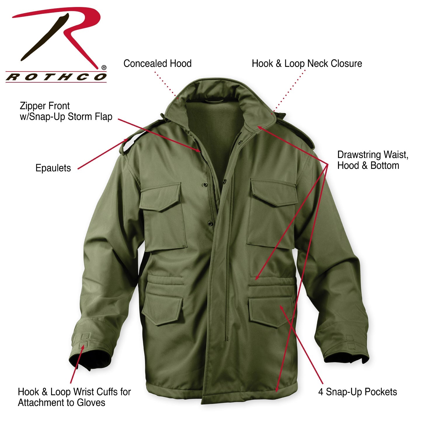 Rothco Soft Shell Tactical M-65 Field Jacket LARSON TACTICAL SUPPLY