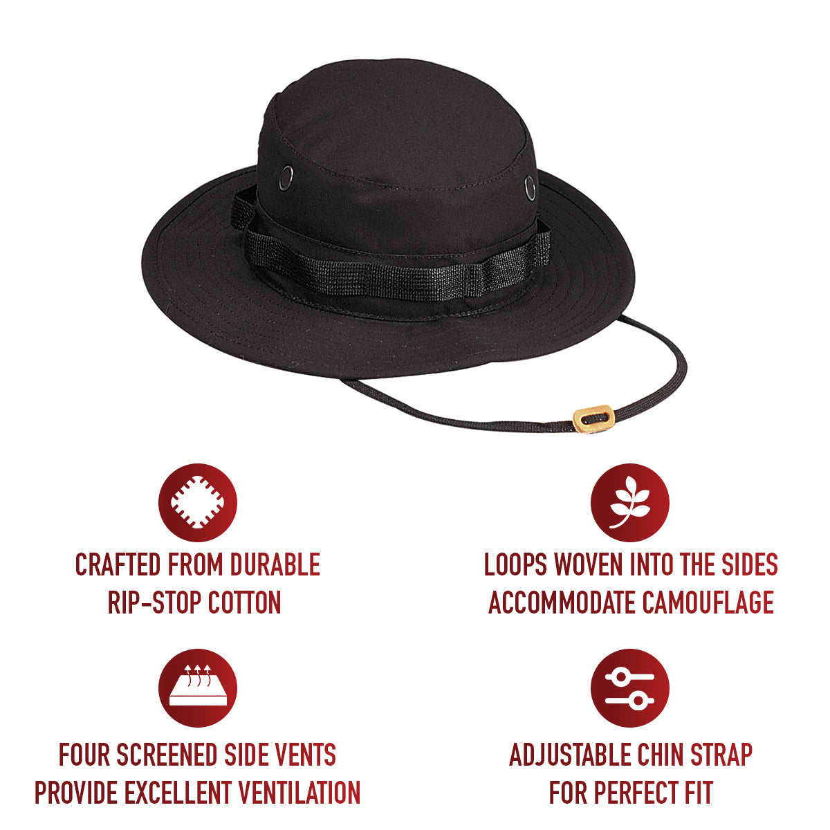 Rothco 100% Cotton Rip-Stop Boonie Hat LARSON TACTICAL SUPPLY