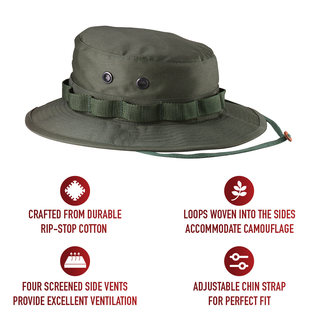Rothco 100% Cotton Rip-Stop Boonie Hat LARSON TACTICAL SUPPLY
