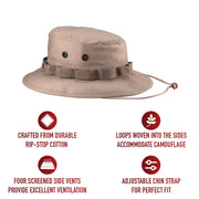 Rothco 100% Cotton Rip-Stop Boonie Hat LARSON TACTICAL SUPPLY