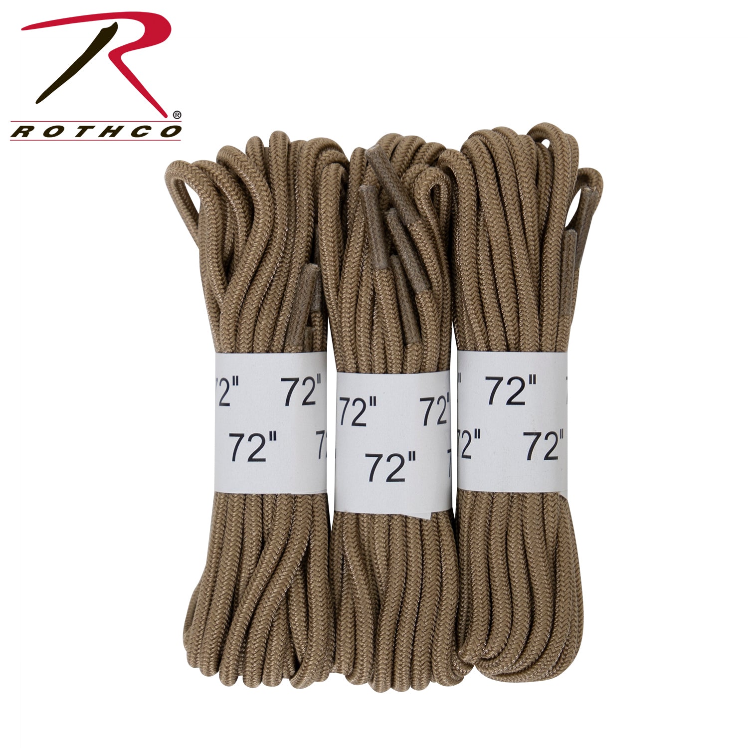 Rothco 72" Boot Laces - 3 Pack LARSON TACTICAL SUPPLY