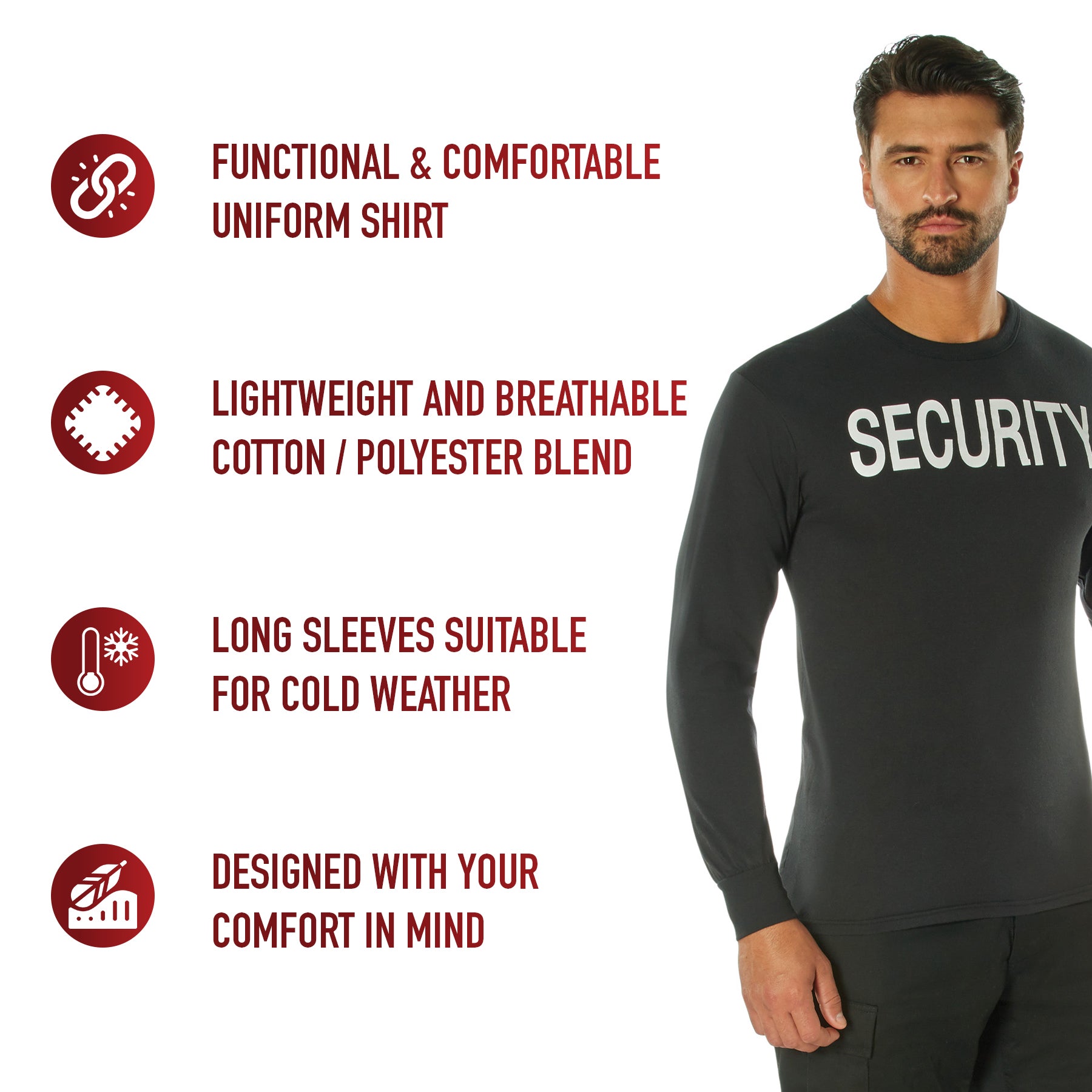 Rothco 2-Sided Security Long Sleeve T-Shirt LARSON TACTICAL SUPPLY