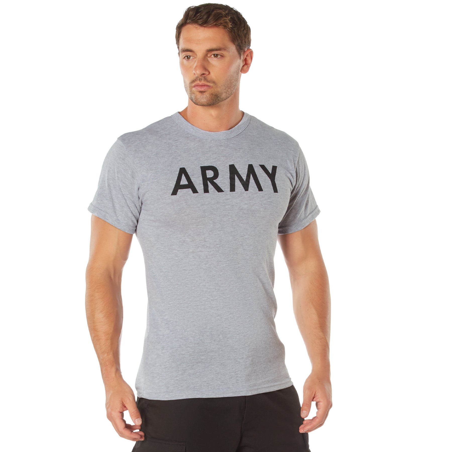Rothco Grey Army Physical Training T-Shirt LARSON TACTICAL SUPPLY