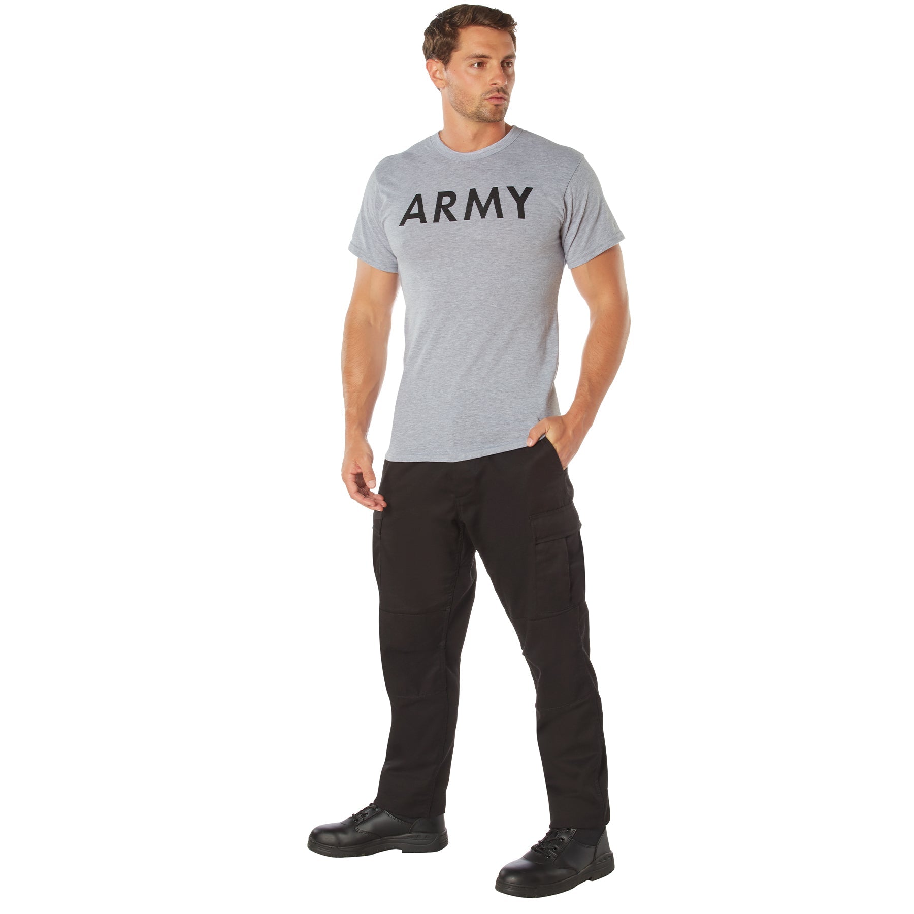 Rothco Grey Army Physical Training T-Shirt LARSON TACTICAL SUPPLY
