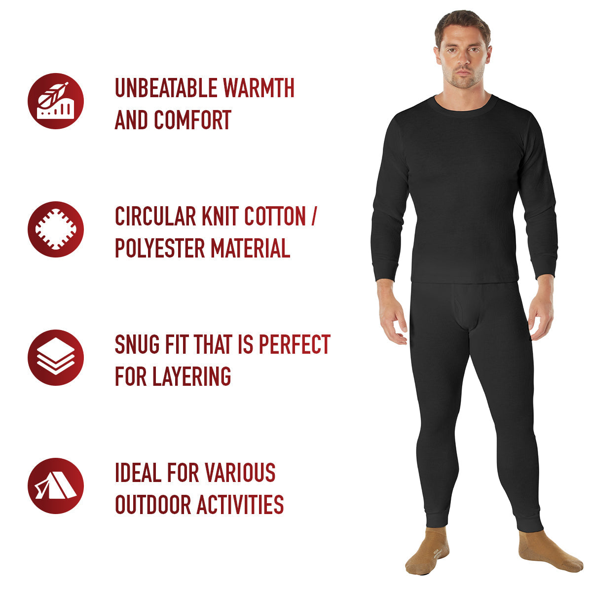 Rothco Thermal Knit Underwear Top LARSON TACTICAL SUPPLY